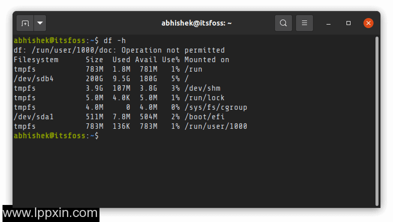 如何在Linux上检查可用的磁盘空间