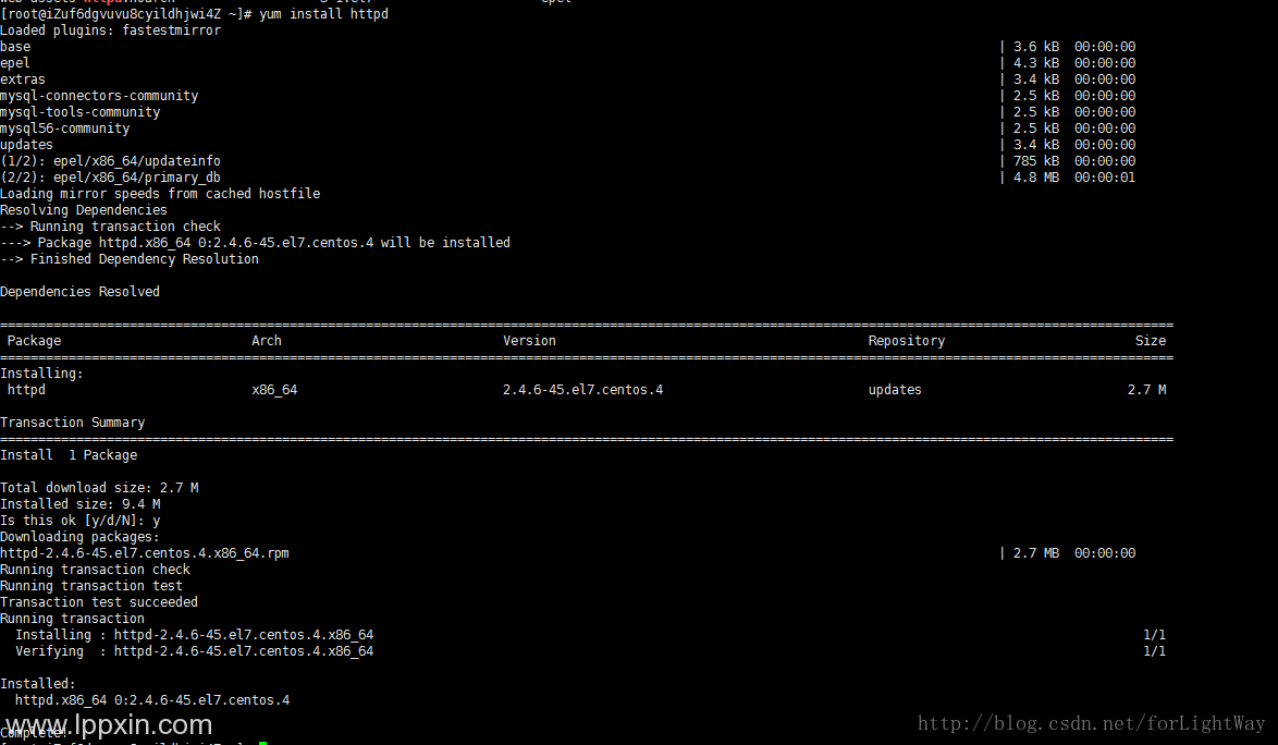 centos 7 安装卸载apache(httpd)服务的详细步骤