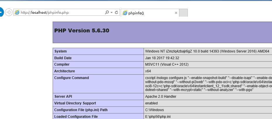 阿里云Win2016安装Apache和PHP环境图文教程