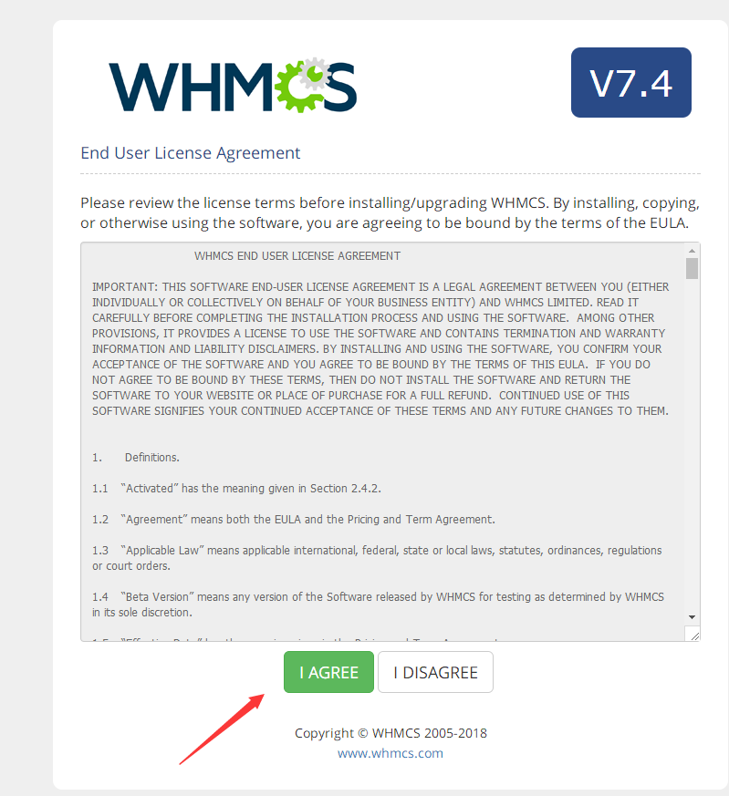 WHMCS V7.4.2 图文安装教程