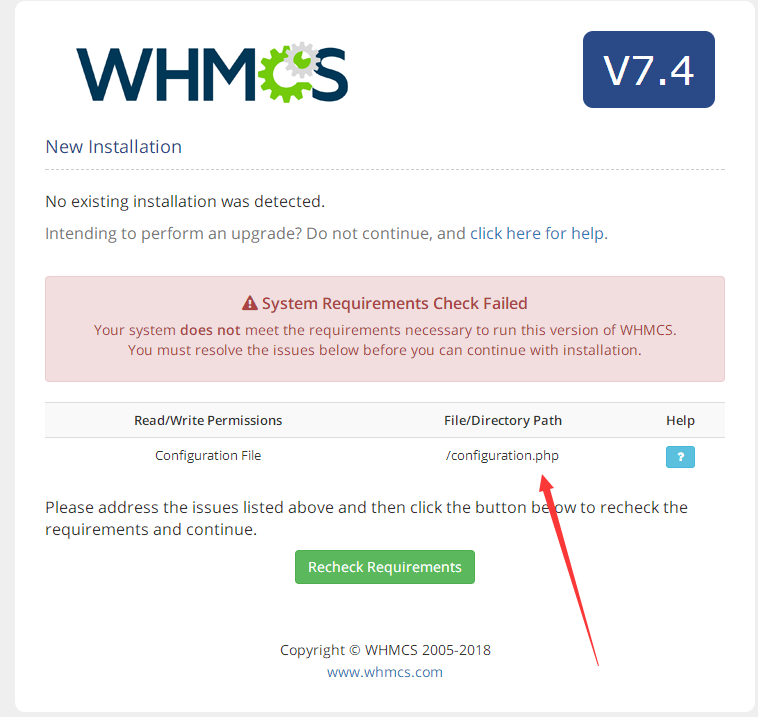 WHMCS V7.4.2 图文安装教程