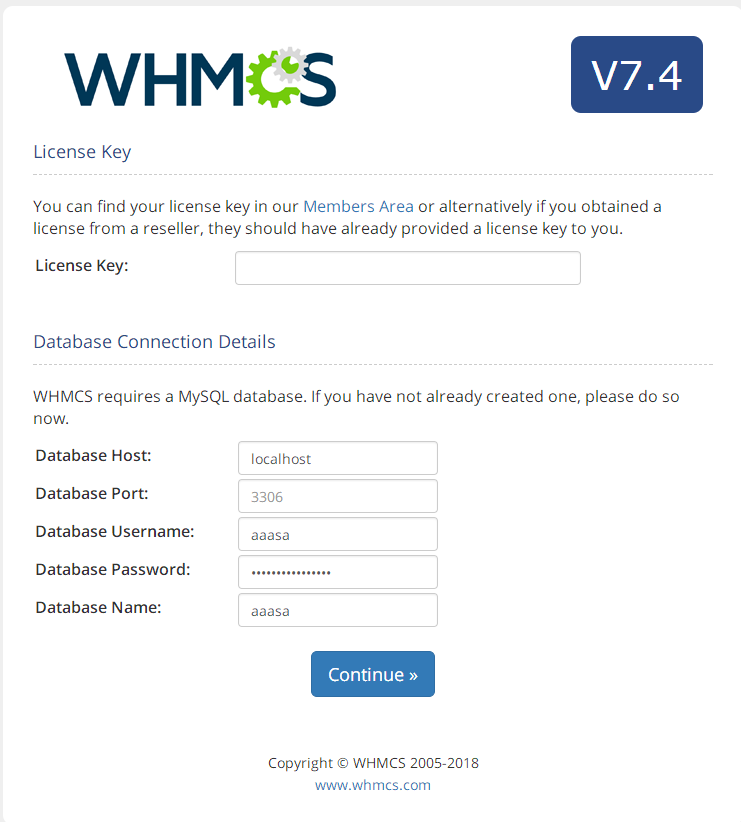 WHMCS V7.4.2 图文安装教程