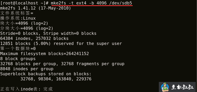 Linux磁盘格式化命令详解