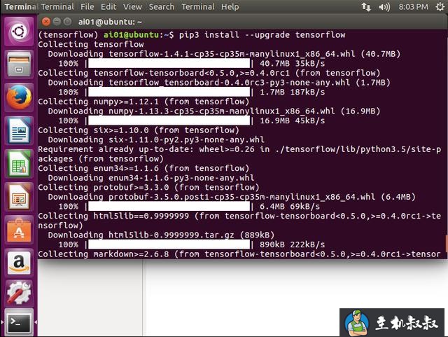 基于ubuntu16 Python3 tensorflow(TensorFlow环境搭建)